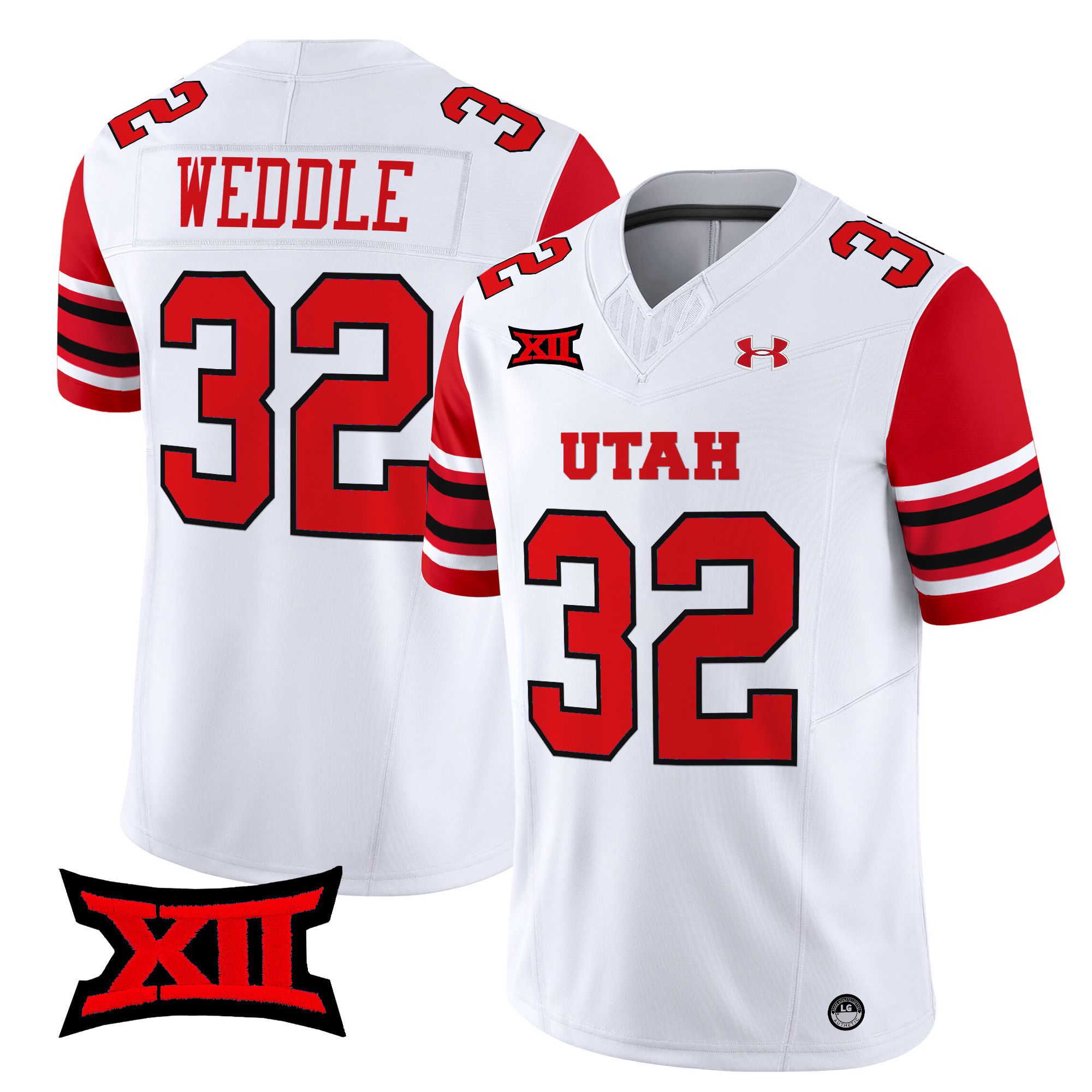 Men Utah Utes #32 Weddle White 2024 Vapor Limited NCAA Jersey